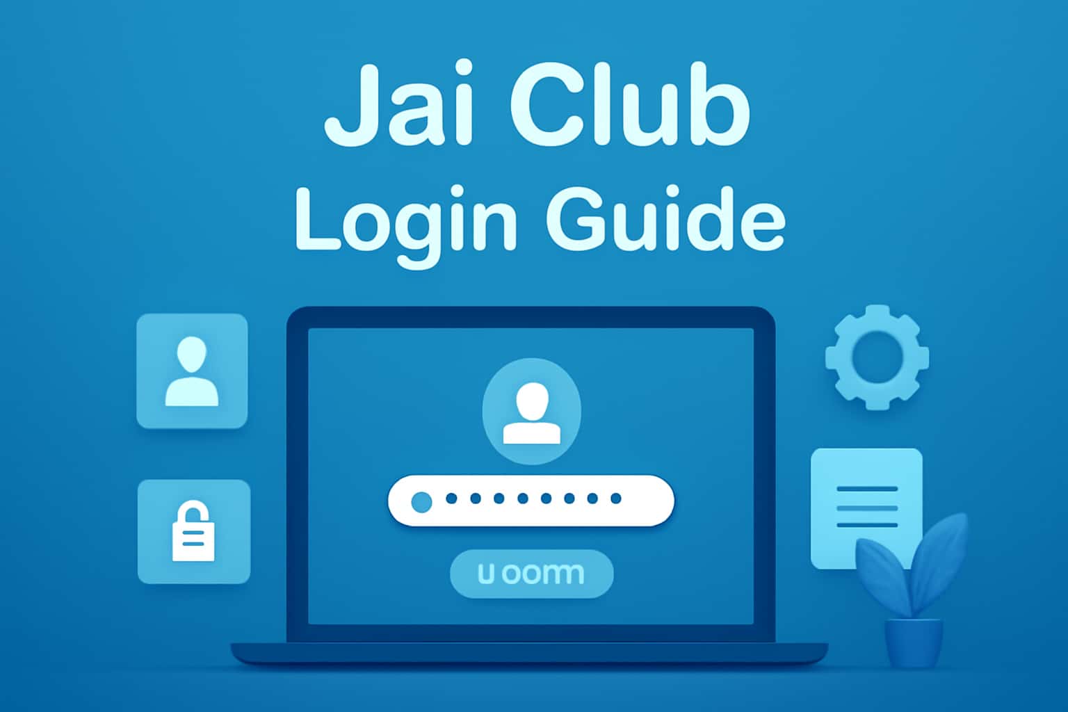 Image illustrating the Jai Club Login Guide with technology-themed design elements.