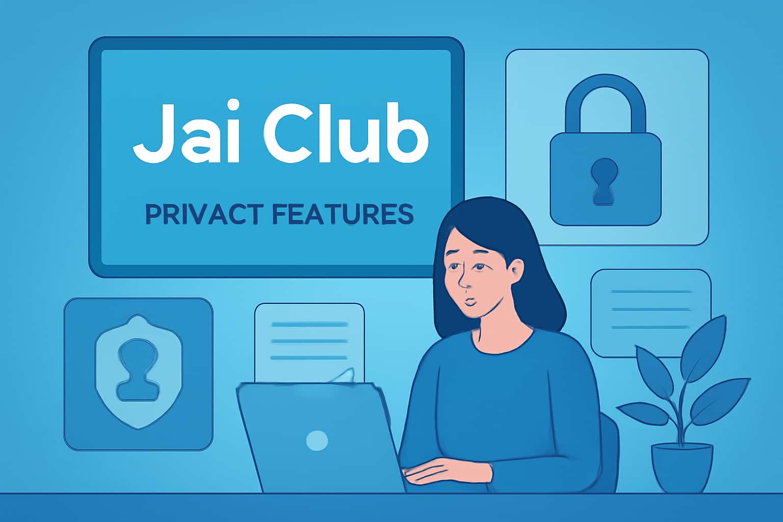 An informative depiction of Jai Club's privacy features.