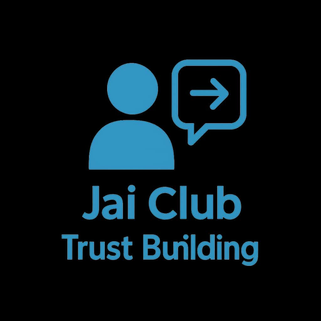 An icon symbolizing Jai Club Trust Building with emphasis on security and assistance.