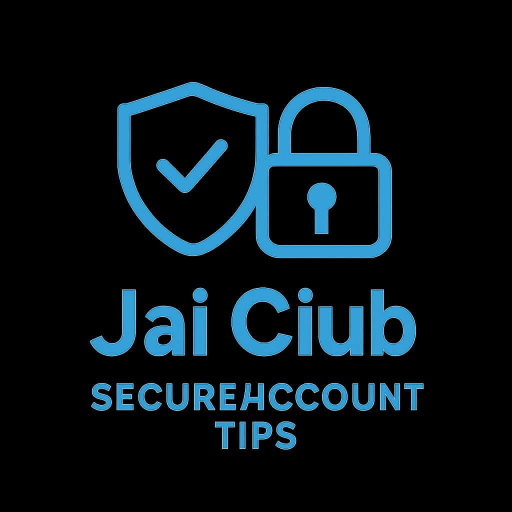 A badge design symbolizing secure account tips for Jai Club.