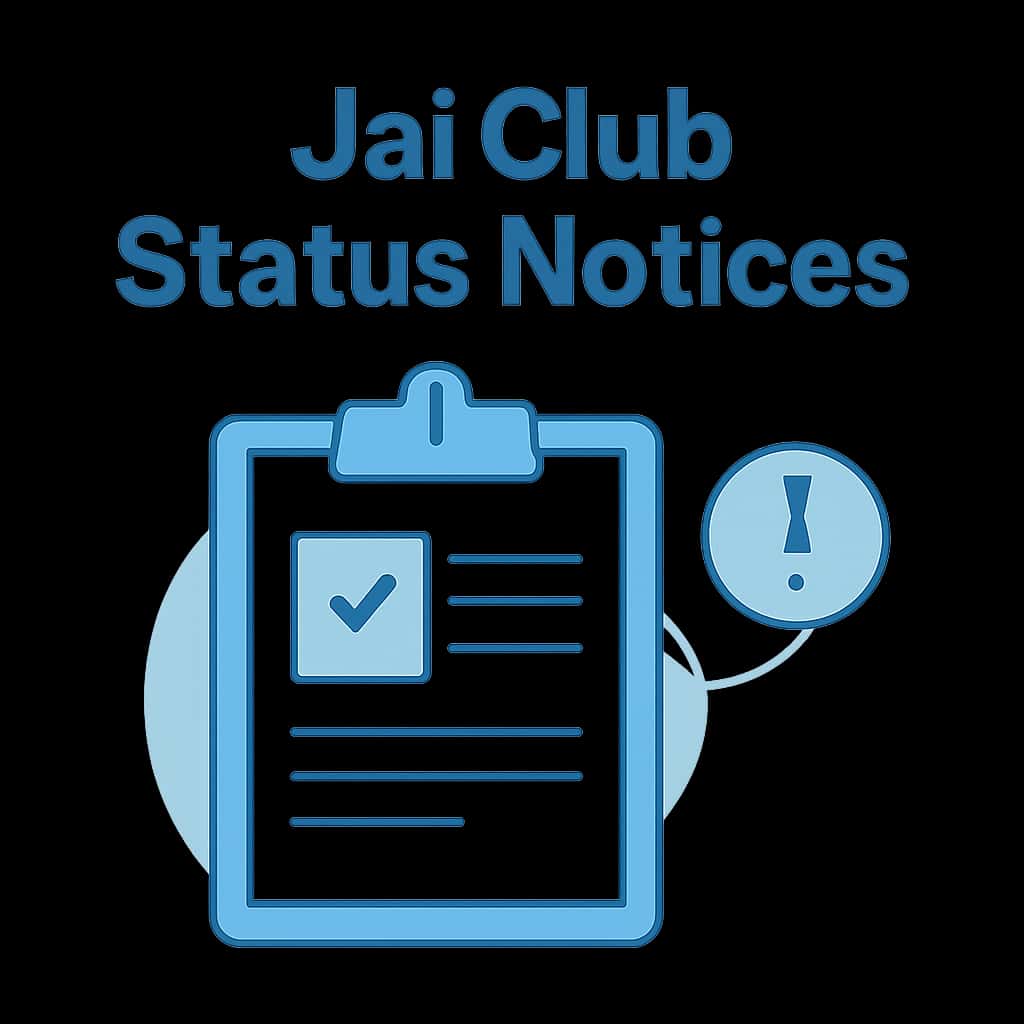 Illustration explaining Jai Club Status Notices.